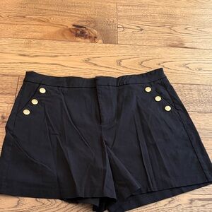 Maurices Black High Waist Shorts with Gold Accents